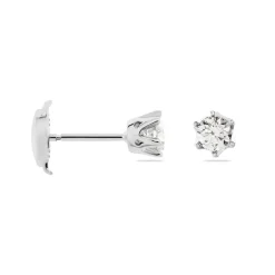 Histoire d'Or Boucles D'oreilles Puces Natalia Pl Platine Blanc Diamant