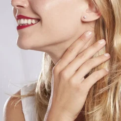 Histoire d'Or Boucles D'oreilles Puces Natalia Pl Platine Blanc Diamant