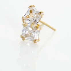 Sale Histoire d'Or Boucles D'oreilles Puces Or Jaune Doreen Oxydes De Zirconium or jaune oxyde