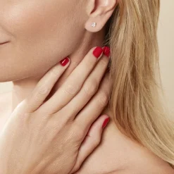 Sale Histoire d'Or Boucles D'oreilles Puces Or Jaune Doreen Oxydes De Zirconium or jaune oxyde