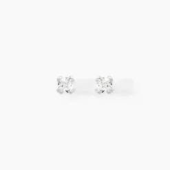 Sale Histoire d'Or Boucles D'oreilles Puces De Zirconium or blanc oxyde