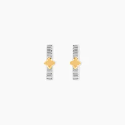 New Histoire d'Or Boucles D'Oreilles Puces Or Jaune