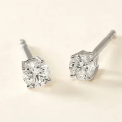 Online Histoire d'Or Boucles D'oreilles Puces Or Blanc Aphrodite Diamants or blanc diamant
