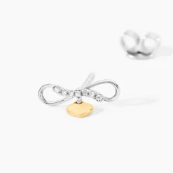 Best Histoire d'Or Boucles D'oreilles Puces Or Jaune Oxyde De Zirconium