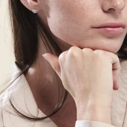 Histoire d'Or Boucles D'oreilles Puces Or Blanc Katherina Oxyde De Zirconium* Boucles D'Oreilles|Clous D'Oreilles