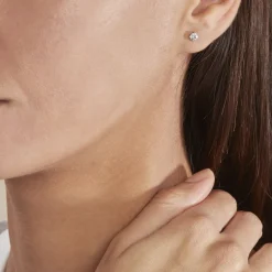 Histoire d'Or Boucles D'oreilles Puces Or Blanc  Diamants Synthétique* Boucles D'Oreilles|Clous D'Oreilles