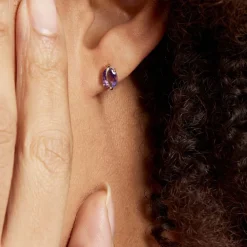 Histoire d'Or Boucles D'oreilles Puces Or Jaune Prudencia Améthystes* Boucles D'Oreilles|Clous D'Oreilles