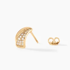 Discount Histoire d'Or Boucles D'oreilles Puces Oliwia Plaqué Or Jaune Oxyde De Zirconium