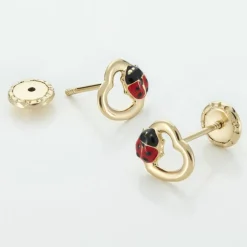 Histoire d'Or Boucles D'oreilles Puces Or Jaune Syringa Smalto* Boucles D'Oreilles|Clous D'Oreilles