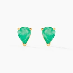 Histoire d'Or Boucles D'oreilles Puces Or Jaune Isador Emeraude* Boucles D'Oreilles|Clous D'Oreilles