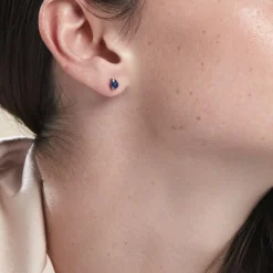 Histoire d'Or Boucles D'oreilles Puces Or Blanc Isador Saphir* Boucles D'Oreilles|Clous D'Oreilles