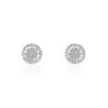 Online Histoire d'Or Boucles D'oreilles Puces Or Blanc Nawra Diamants Synthétiques