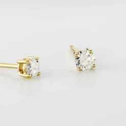Histoire d'Or Boucles D'oreilles Puces Or Jaune Diamants Synthetique* Boucles D'Oreilles|Clous D'Oreilles