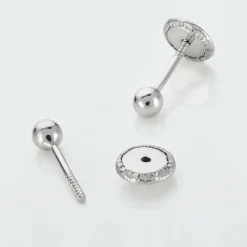 Online Histoire d'Or Boucles D'oreilles Puces Fidelia or blanc