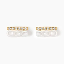 Histoire d'Or Boucles D'oreilles Puces Or Jaune Patxi Perles Oxydes* Boucles D'Oreilles|Clous D'Oreilles