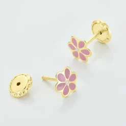 Histoire d'Or Boucles D'oreilles Puces Or Jaune Talia Email* Boucles D'Oreilles|Clous D'Oreilles