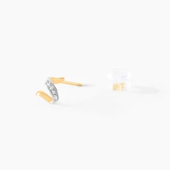 Clearance Histoire d'Or Boucles D'oreilles Puces Ouassima or jaune diamant