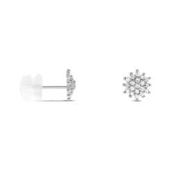 Histoire d'Or Boucles D'oreilles Puces Or Blanc Kristel Oxydes De Zirconium* Boucles D'Oreilles|Clous D'Oreilles