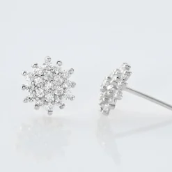 Histoire d'Or Boucles D'oreilles Puces Or Blanc Kristel Oxydes De Zirconium* Boucles D'Oreilles|Clous D'Oreilles