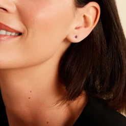 Outlet Histoire d'Or Boucles D'oreilles Puces De Zirconium or jaune oxyde