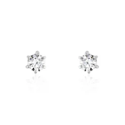 Sale Histoire d'Or Boucles D'oreilles Puces Petrine Argent Blanc Oxyde De Zirconium