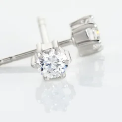 Sale Histoire d'Or Boucles D'oreilles Puces Petrine Argent Blanc Oxyde De Zirconium