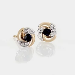 Histoire d'Or Boucles D'oreilles Puces Potentille Or Jaune Saphir* Boucles D'Oreilles|Clous D'Oreilles