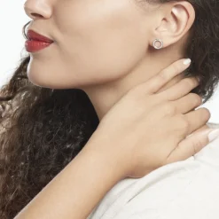 New Histoire d'Or Boucles D'oreilles Puces Prisco Argent Blanc Oxyde De Zirconium