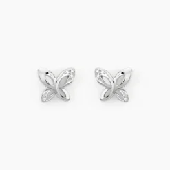 Histoire d'Or Boucles D'oreilles Puces Papillon Or Blanc Diamant* Boucles D'Oreilles|Clous D'Oreilles