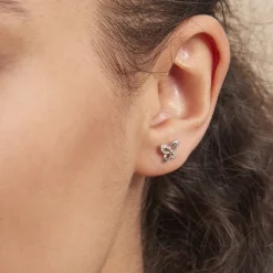 Histoire d'Or Boucles D'oreilles Puces Papillon Or Blanc Diamant* Boucles D'Oreilles|Clous D'Oreilles