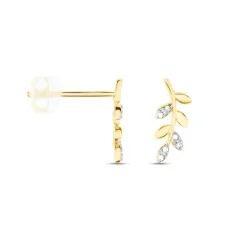 Histoire d'Or Boucles D'oreilles Puces Palmiro Or Jaune Diamant* Boucles D'Oreilles|Clous D'Oreilles