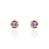Histoire d'Or Boucles D'oreilles Puces Parmeclos Or Jaune Amethyste* Boucles D'Oreilles|Clous D'Oreilles