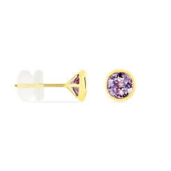 Histoire d'Or Boucles D'oreilles Puces Parmeclos Or Jaune Amethyste* Boucles D'Oreilles|Clous D'Oreilles