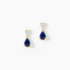 Histoire d'Or Boucles D'Oreilles Puces Porfirio Or Jaune Saphir Diamant* Boucles D'Oreilles|Clous D'Oreilles