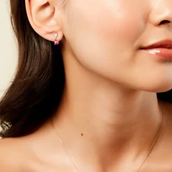 Histoire d'Or Boucles D'Oreilles Puces Porfirio Or Jaune Rubis Diamant* Boucles D'Oreilles|Clous D'Oreilles