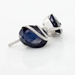 Histoire d'Or Boucles D'oreilles Puces Prudencia Or Blanc Saphir* Boucles D'Oreilles|Clous D'Oreilles