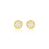 Discount Histoire d'Or Boucles D'oreilles Puces Pastille Serti Clos Or Jaune Oxyde