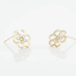 Histoire d'Or Boucles D'oreilles Puces Philine Fleur De Zirconium* Boucles D'Oreilles|Clous D'Oreilles