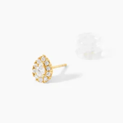 Clearance Histoire d'Or Boucles D'Oreilles Puces Pilvi Or Jaune Oxyde De Zirconium