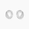Online Histoire d'Or Boucles D'Oreilles Puces Paros Argent Blanc