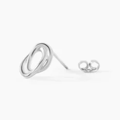 Online Histoire d'Or Boucles D'Oreilles Puces Paros Argent Blanc