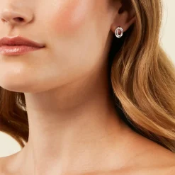 Online Histoire d'Or Boucles D'Oreilles Puces Paros Argent Blanc