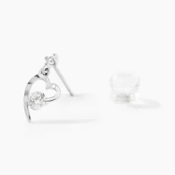 Sale Histoire d'Or Boucles D'oreilles Puces Romance De Zirconium or blanc oxyde