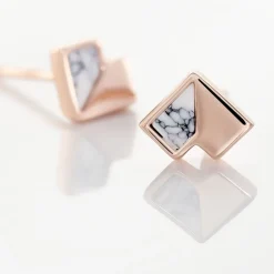 Histoire d'Or Boucles D'oreilles Puces Rossana Argent Rose Pierre De Synthese* Boucles D'Oreilles|Boucles D'Oreilles Fantaisie