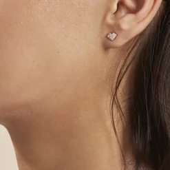Histoire d'Or Boucles D'oreilles Puces Rossana Argent Rose Pierre De Synthese* Boucles D'Oreilles|Boucles D'Oreilles Fantaisie