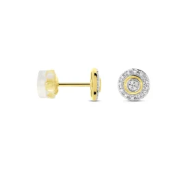 Histoire d'Or Boucles D'oreilles Puces Rosangela Or Bicolore Diamant Blanc* Boucles D'Oreilles|Clous D'Oreilles