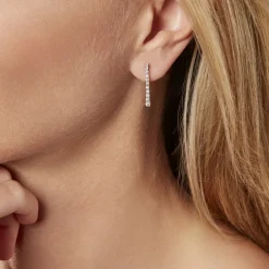 Histoire d'Or Boucles D'oreilles Puces Riviera Or Blanc Diamant* Boucles D'Oreilles|Boucles D'Oreilles Pendantes