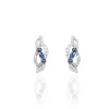Histoire d'Or Boucles D'oreilles Puces Rosalyne Or Blanc Saphir Et Diamant* Boucles D'Oreilles|Clous D'Oreilles