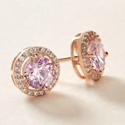 Histoire d'Or Boucles D'oreilles Puces Rio Argent Rose Oxyde* Boucles D'Oreilles|Boucles D'Oreilles Fantaisie