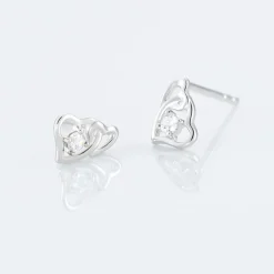 Discount Histoire d'Or Boucles D'oreilles Puces Roma Argent Blanc Oxyde De Zirconium